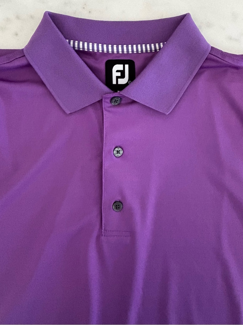 Footjoy FJ Mens Golf Polo Shirt Purple Large